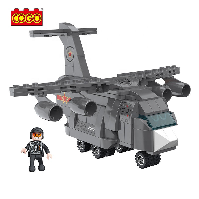 COGO Mini Military Airplane