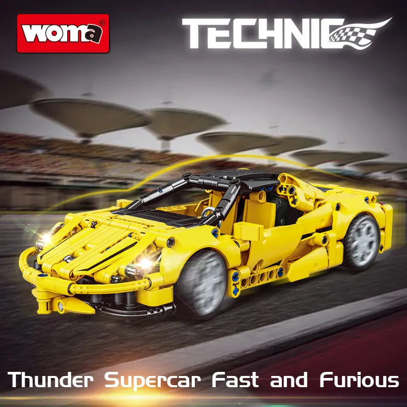 WOMA Technic Thunder Racing Car with Pull Back Function