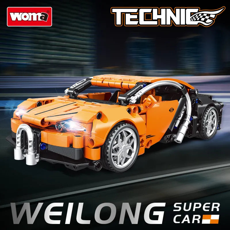 WOMA Technic Racing Car with Pull Back Function