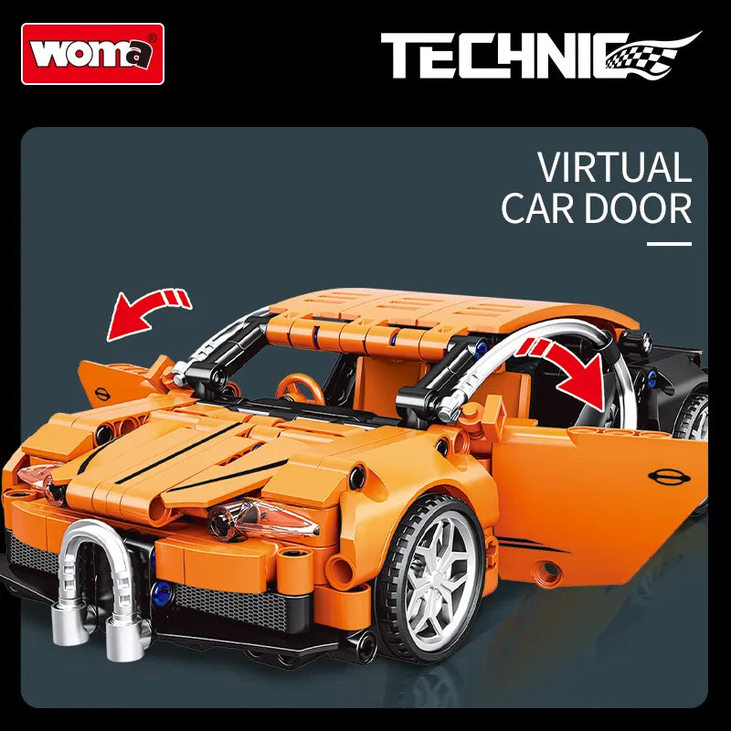 WOMA Technic Racing Car with Pull Back Function