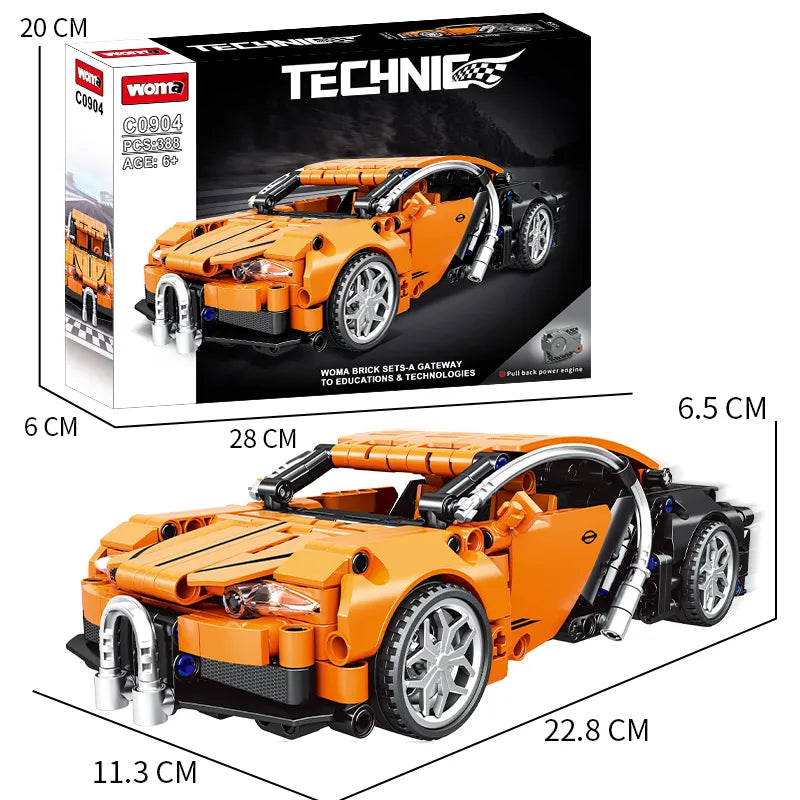 WOMA Technic Racing Car with Pull Back Function